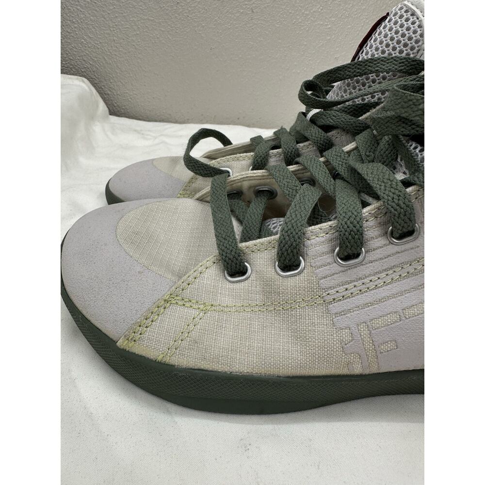 Reebok Crossfit Sneakers Size 8.5 High Top Trainer Shoes Lace Up White Green - Picture 10 of 12